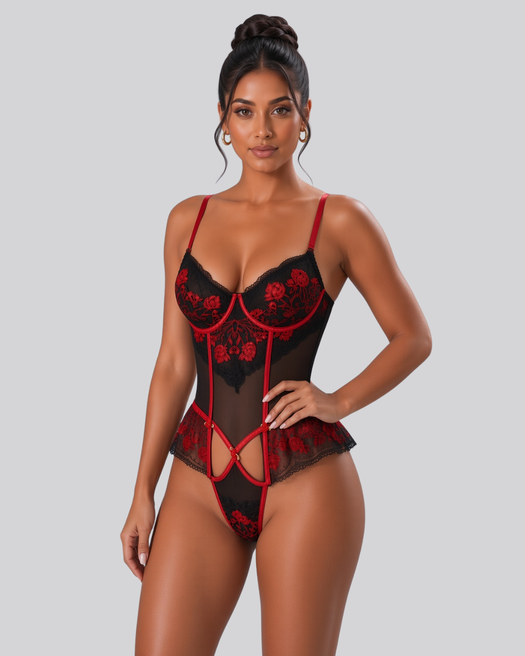 Adriana Floral Corset Bodysuit