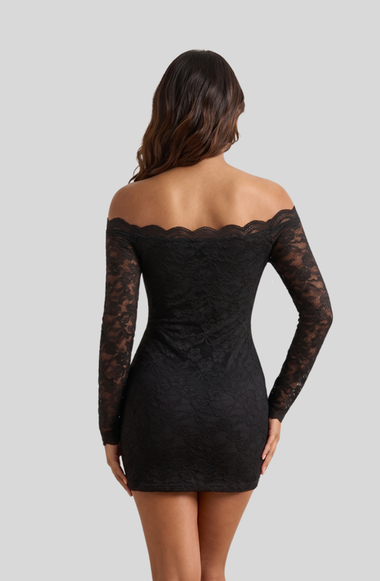Alina Lace Off-Shoulder Bodycon Dress