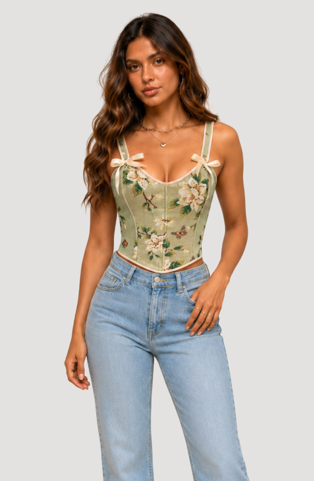 Amélie Floral Corset Top