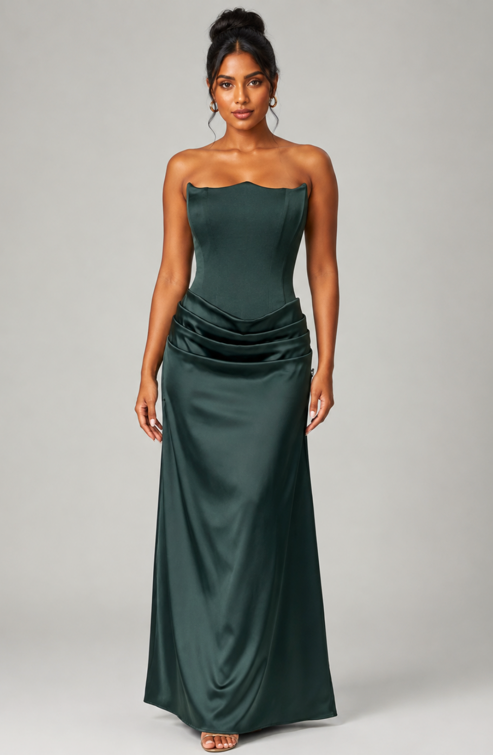 Anaëlle Draped Corset Maxi Dress