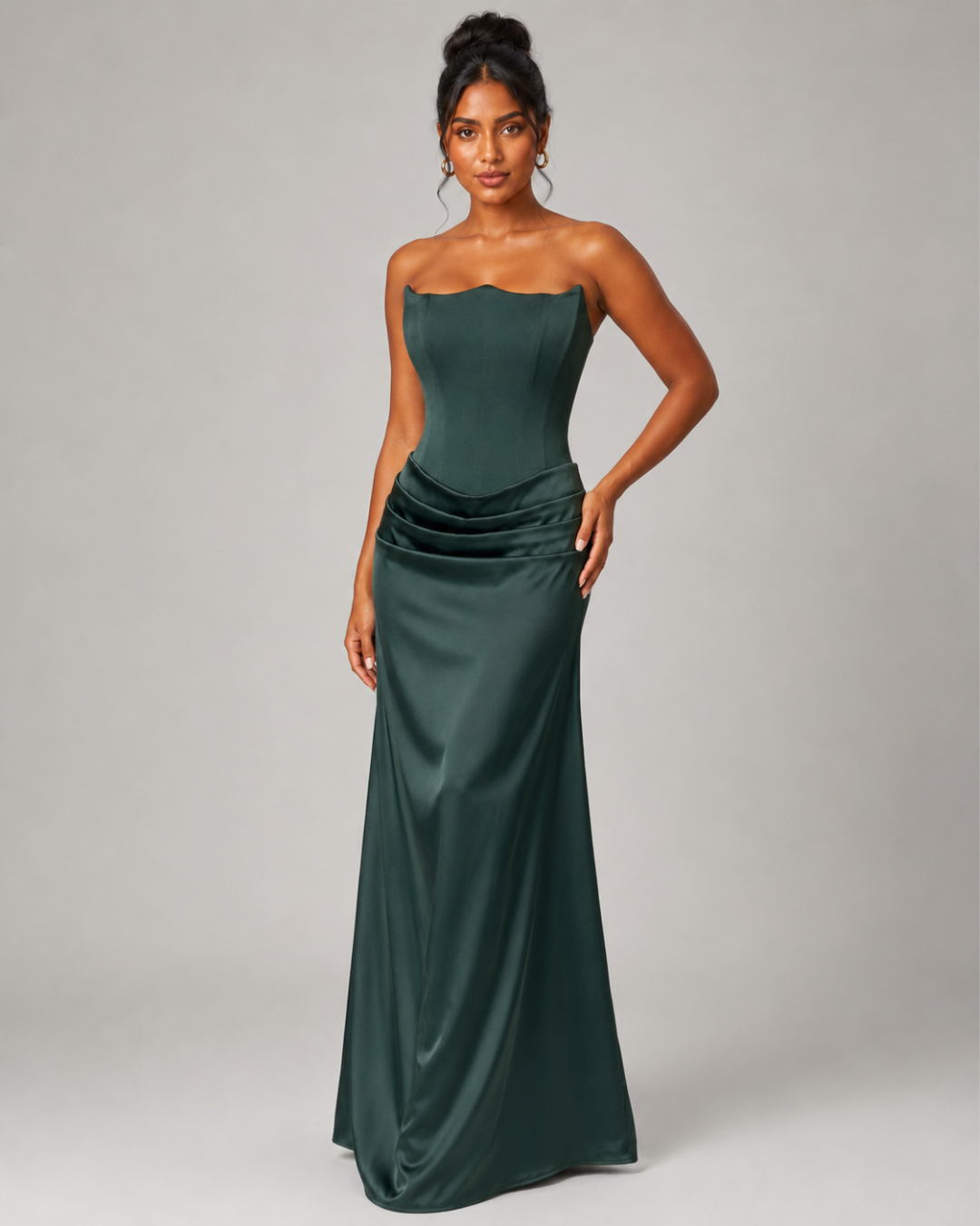 Anaëlle Draped Corset Maxi Dress