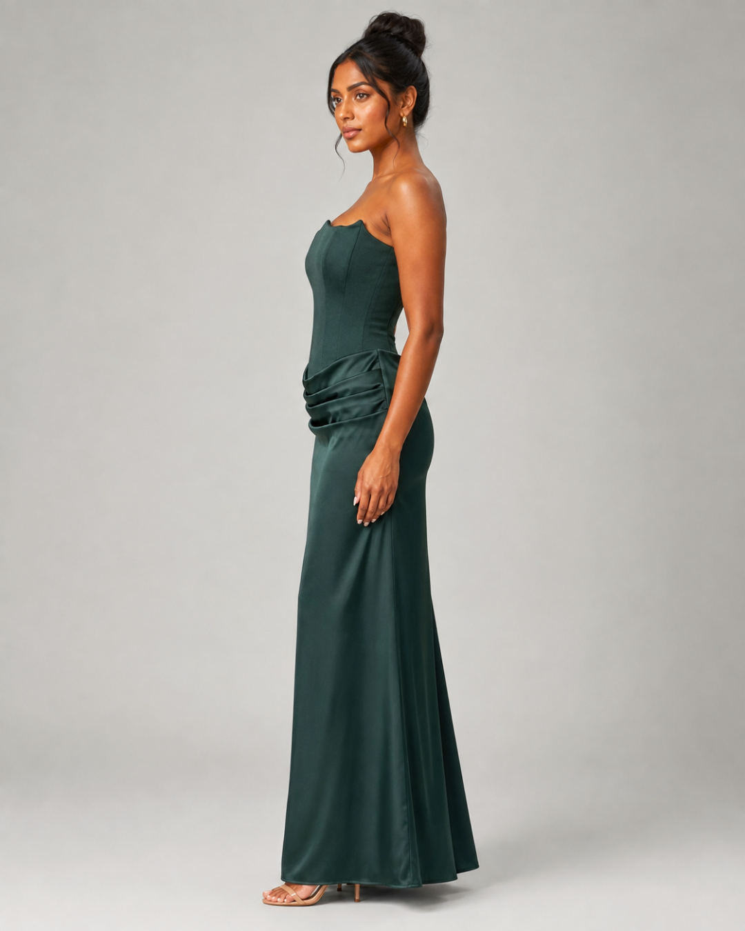 Anaëlle Draped Corset Maxi Dress