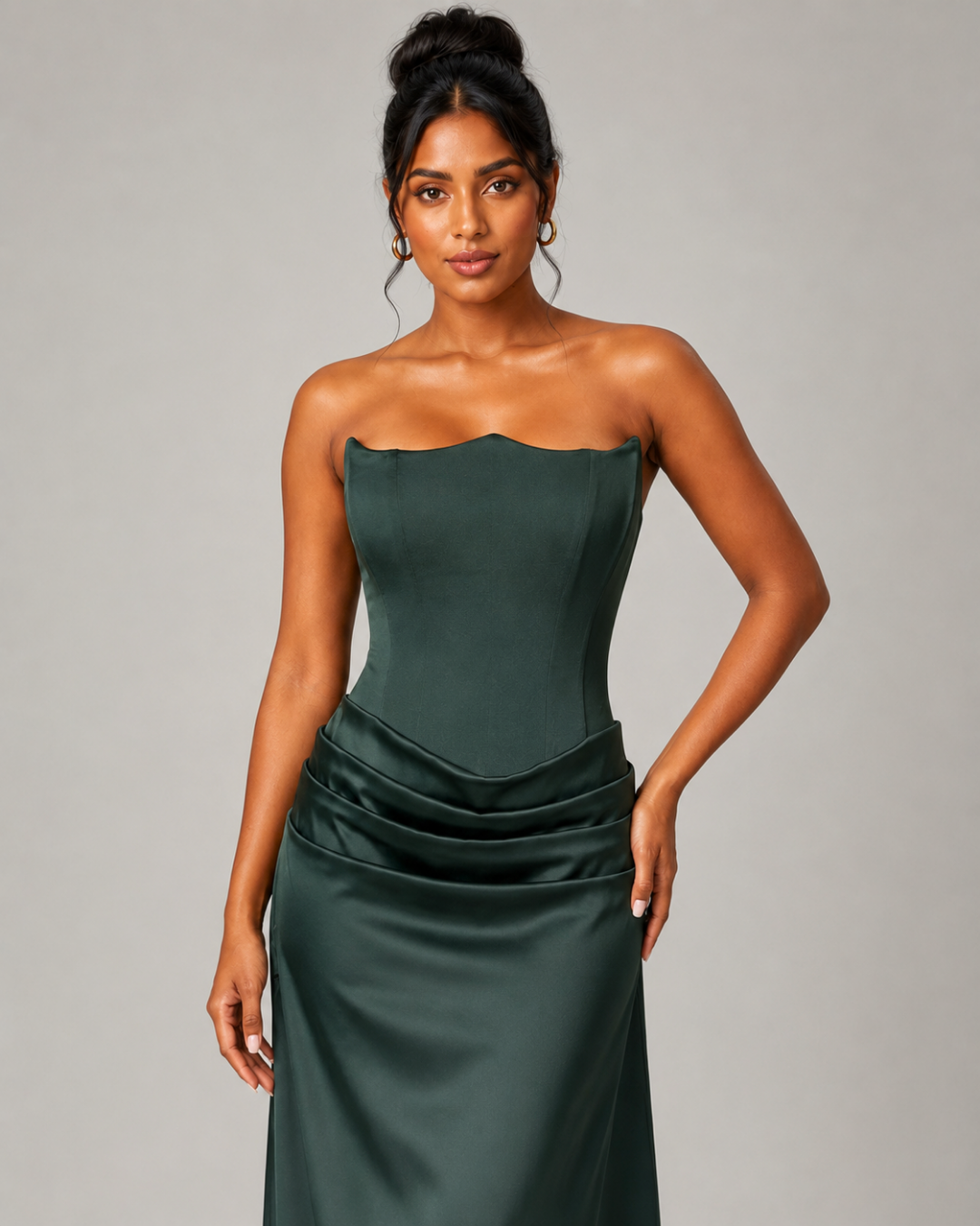 Anaëlle Draped Corset Maxi Dress