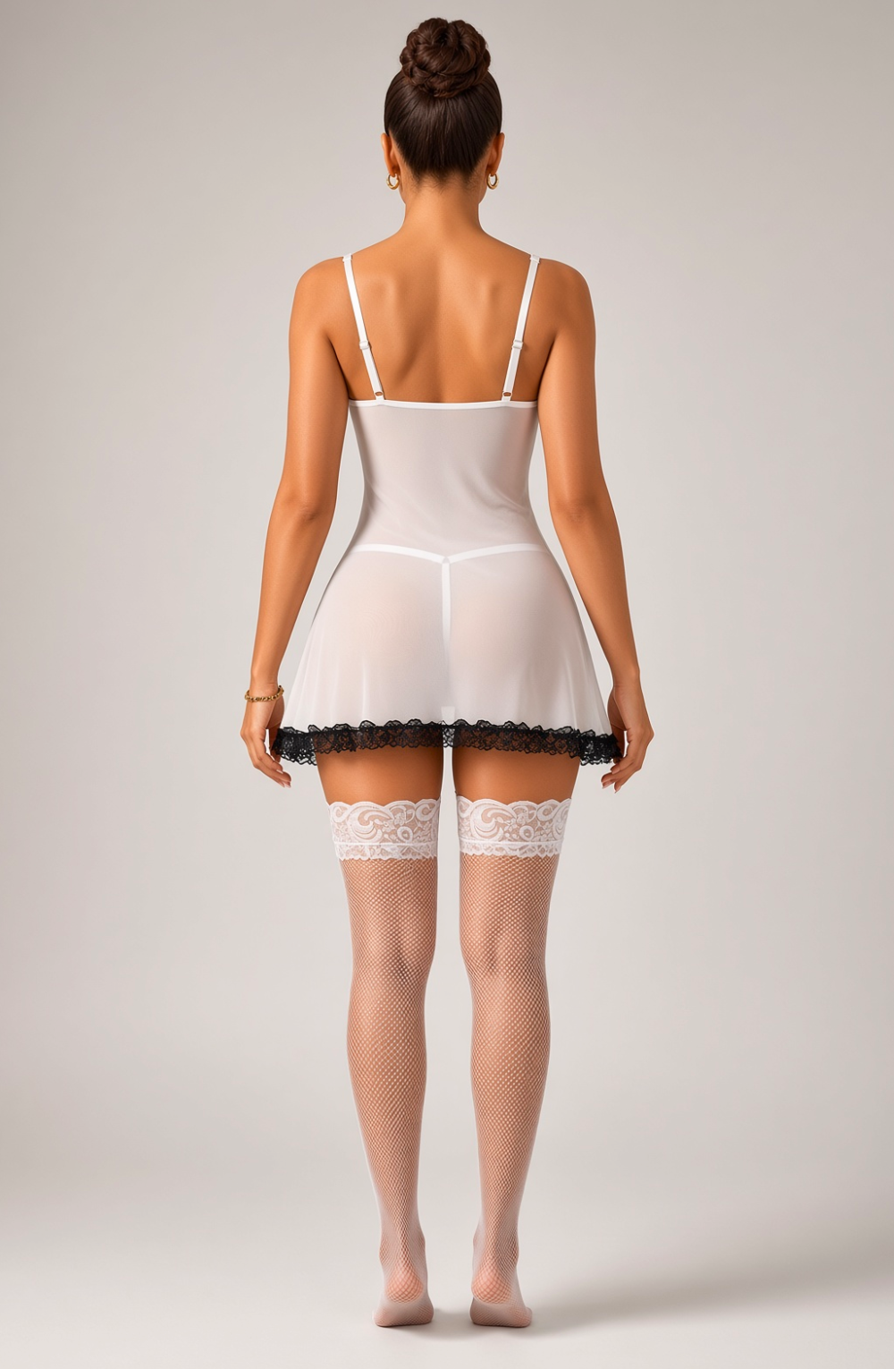 Arabella Lace Babydoll Garter Set