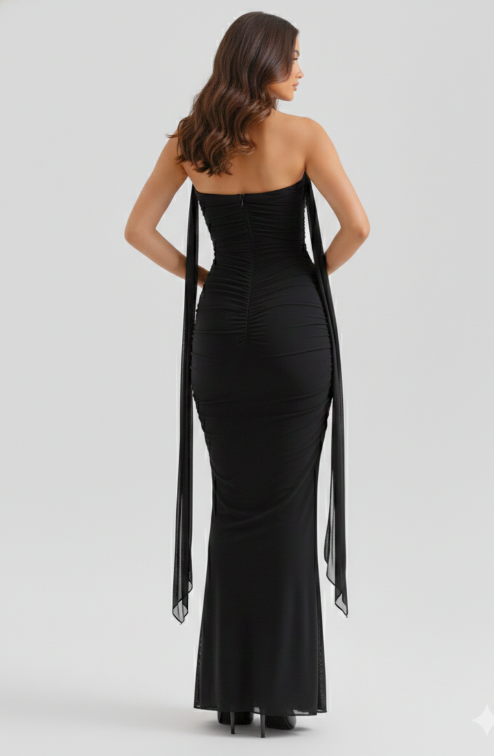 Aura Ruched Two Piece Corset Maxi Dress