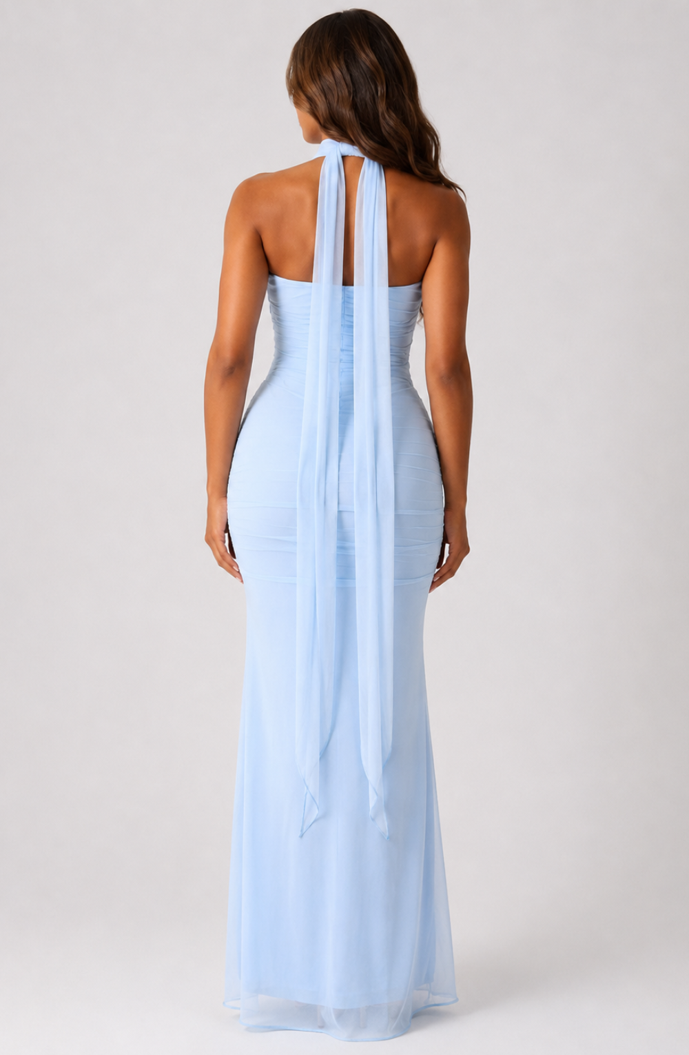 Aura Ruched Two Piece Corset Maxi Dress