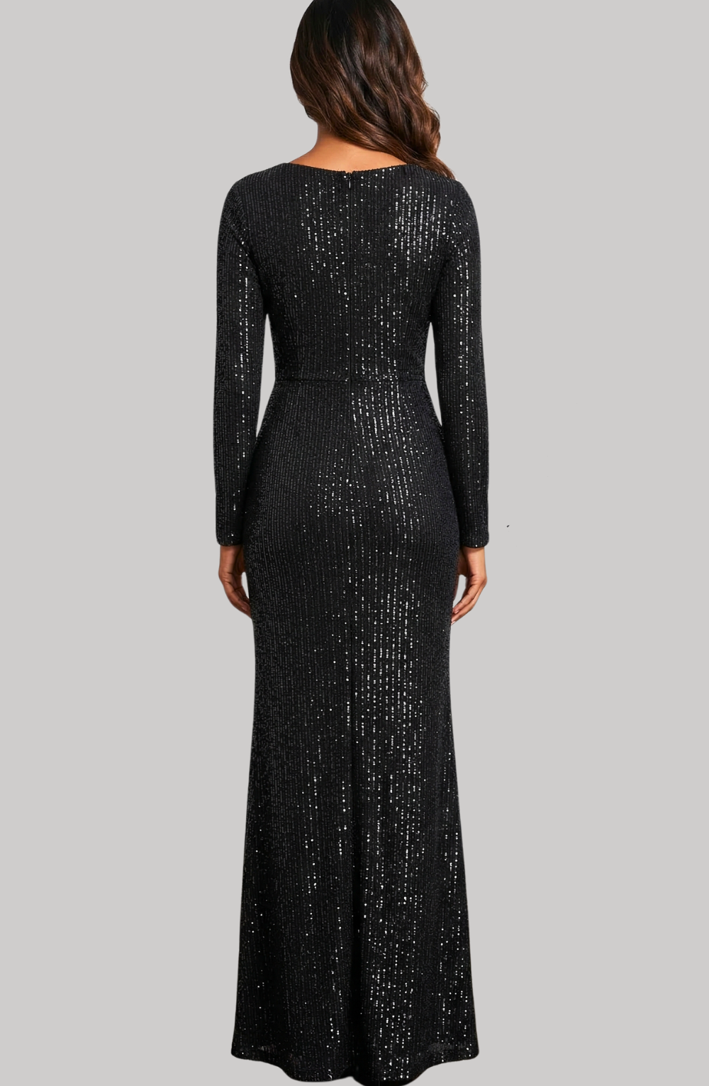 Ava Radiance Long-Sleeve Sequin Dress