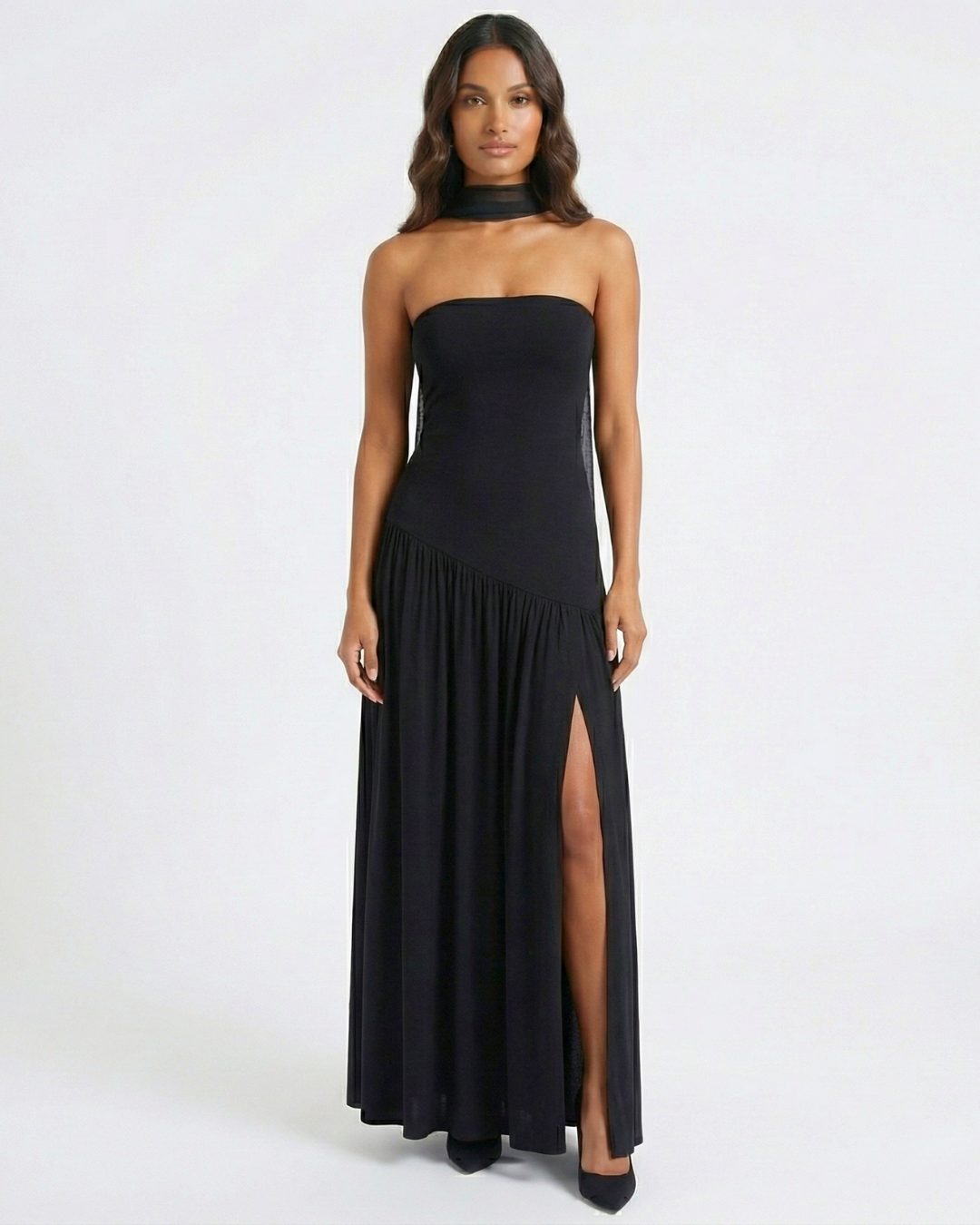 Avani Strapless Scarf Dress