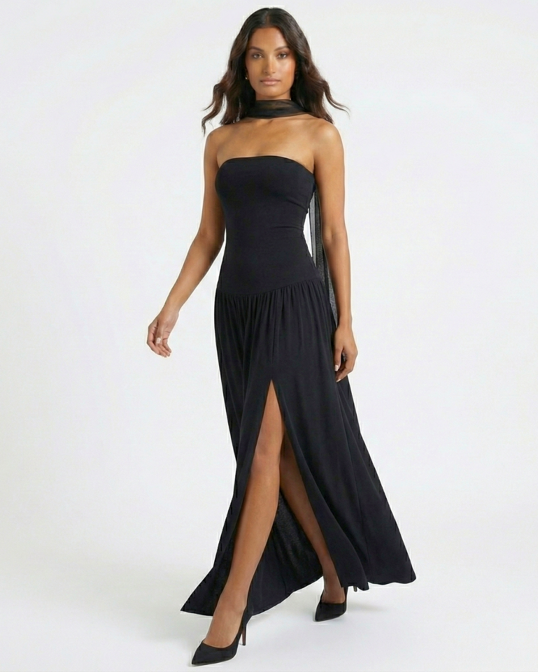 Avani Strapless Scarf Dress