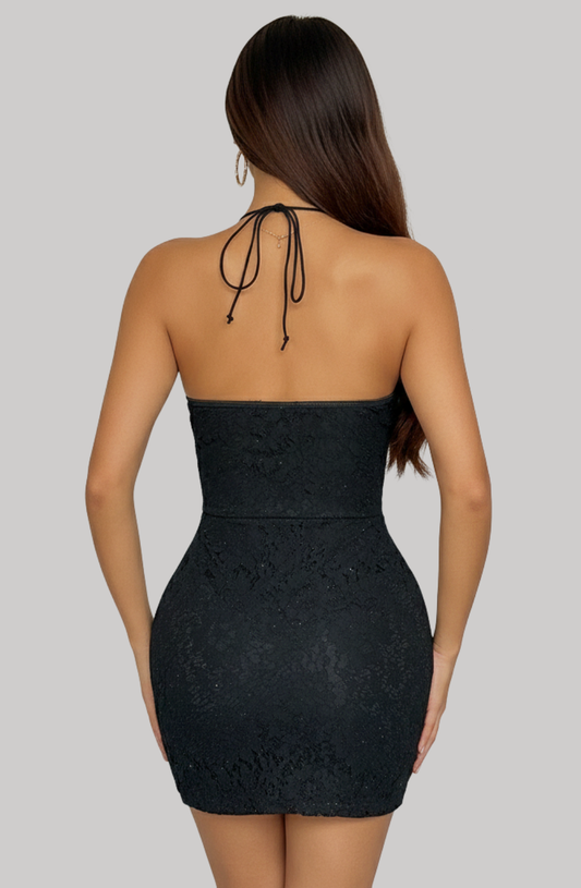 Black Muse Lace Corset Mini Dress