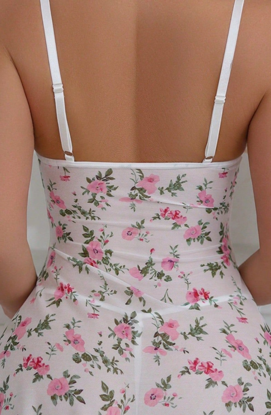 Blossom Dream Sheer Babydoll Dress