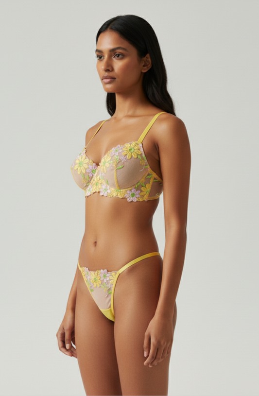 Sunshine Bloom Bra and Panty Set