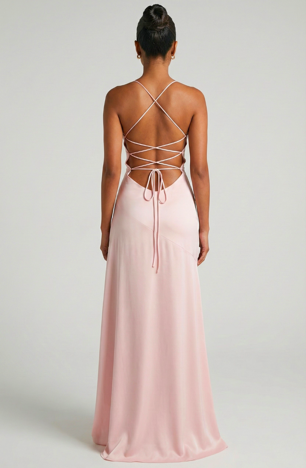 Cascade Muse Draped Slit Evening Dress