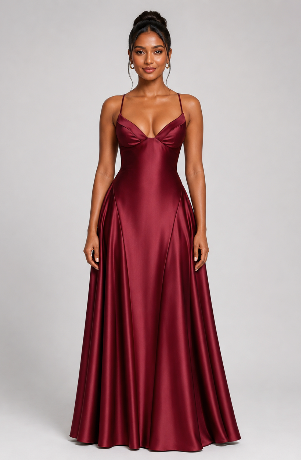 Celeste Satin Maxi Dress