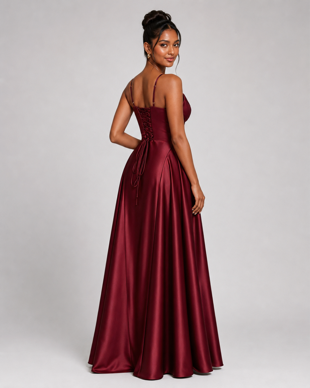 Celeste Satin Maxi Dress