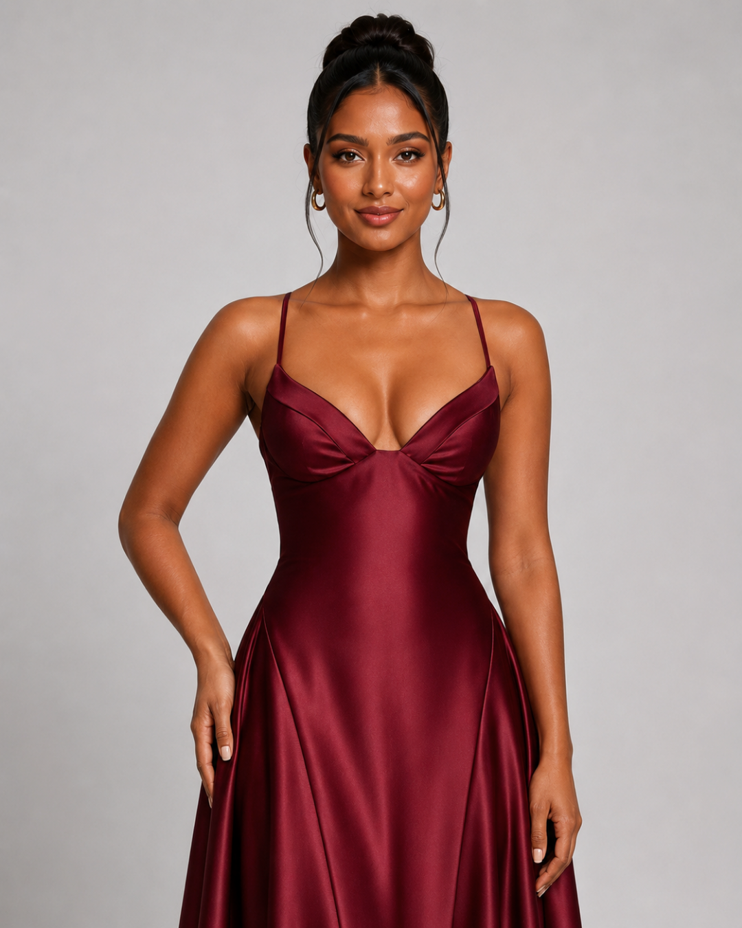 Celeste Satin Maxi Dress