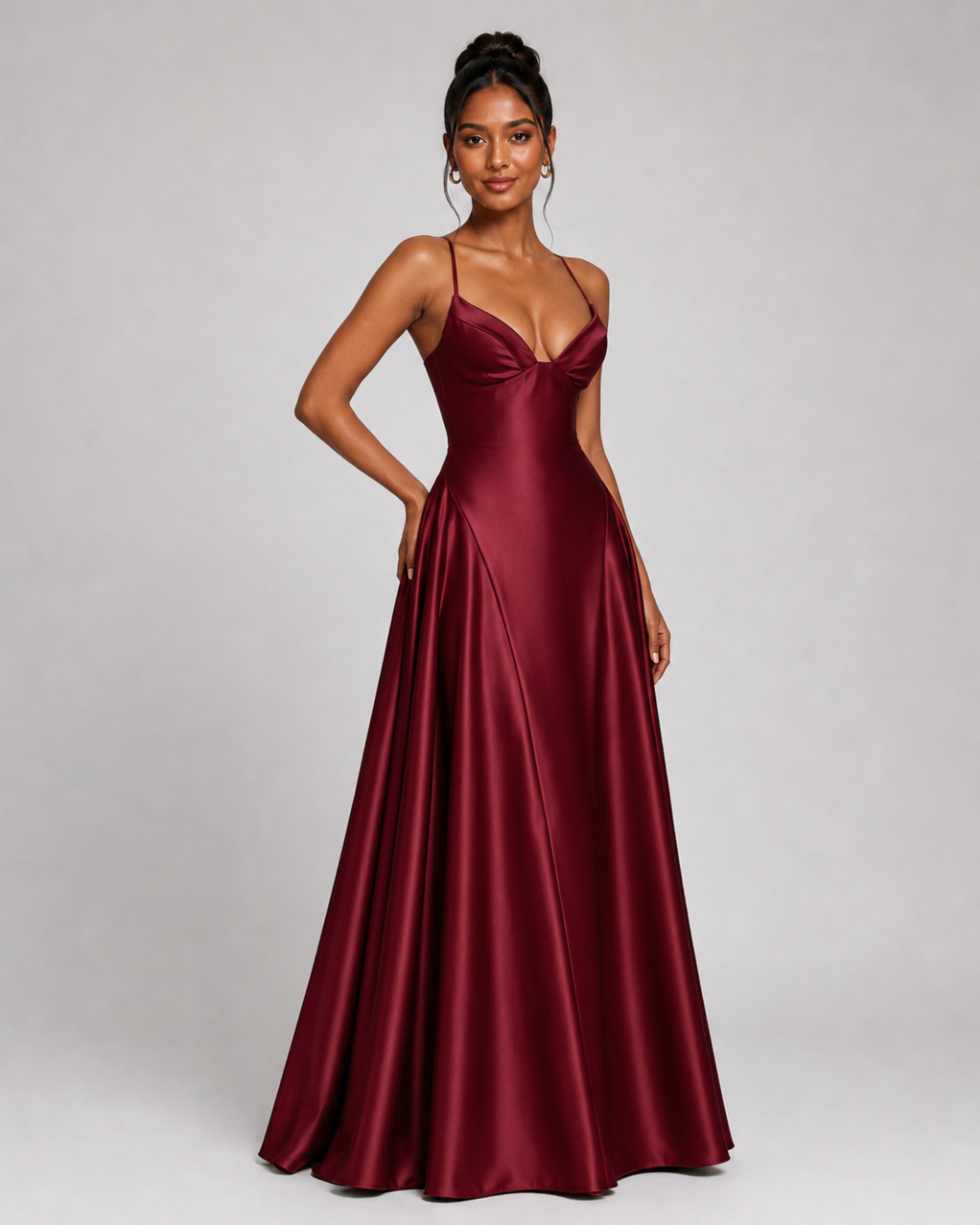 Celeste Satin Maxi Dress