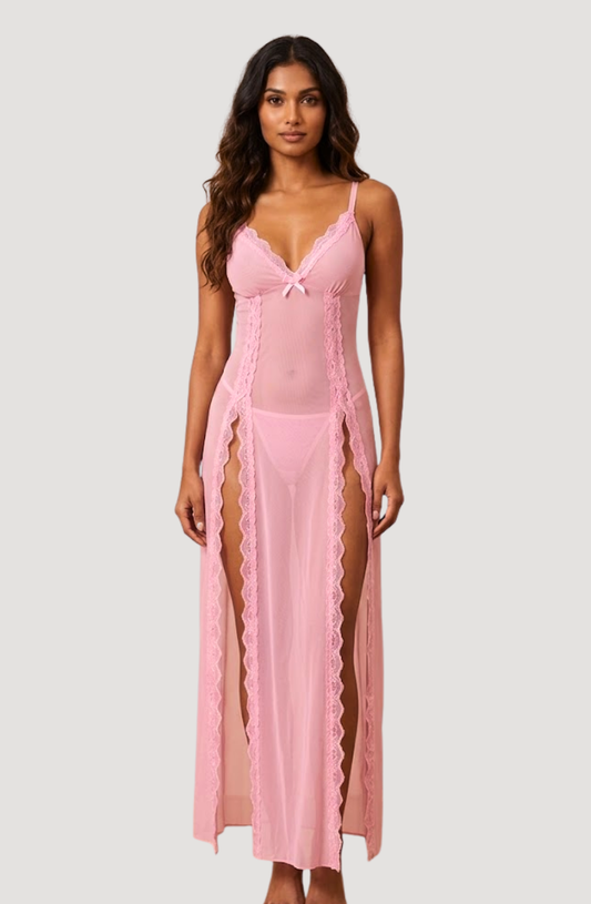 Celeste Sheer Slit Babydoll
