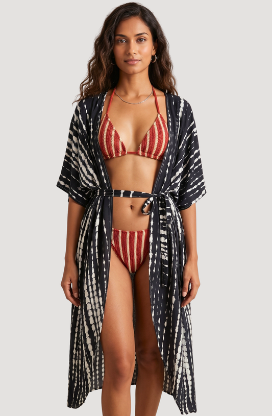 Coastal Muse Longline Beach Cover Up