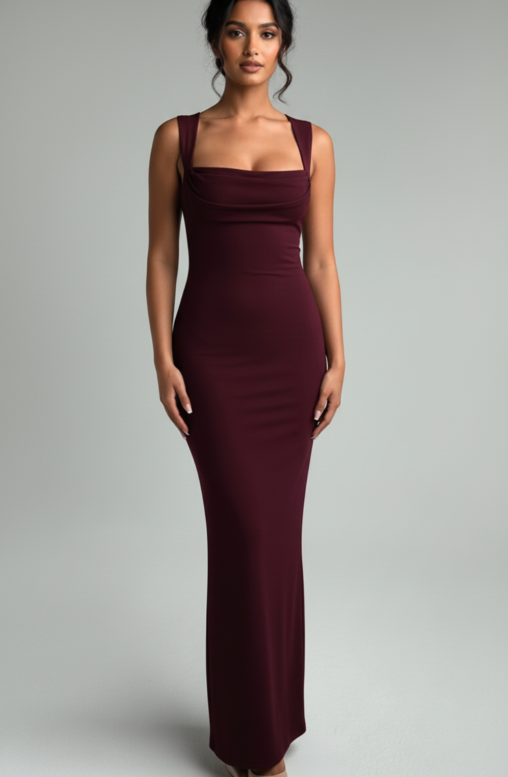 Contour Muse Square-Neck Maxi Dress