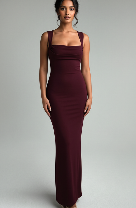 Contour Muse Square-Neck Maxi Dress