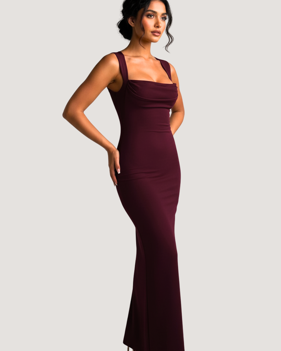 Contour Muse Square-Neck Maxi Dress