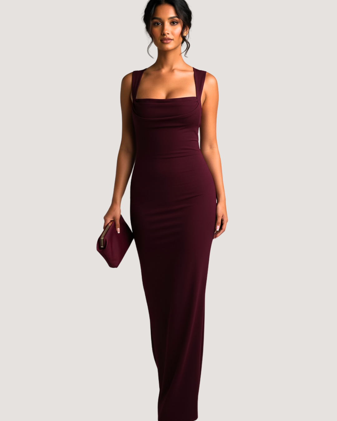 Contour Muse Square-Neck Maxi Dress