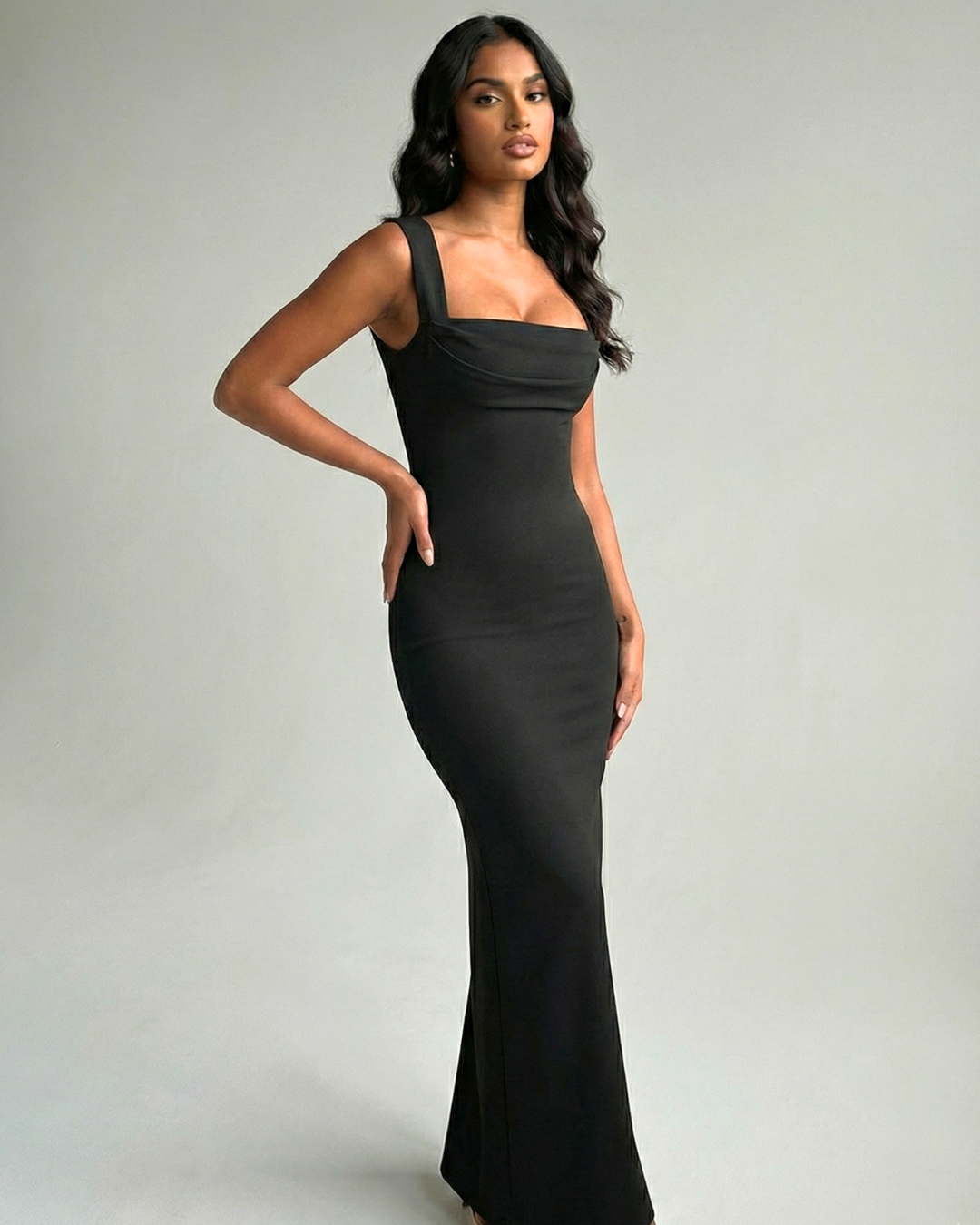 Contour Muse Square-Neck Maxi Dress