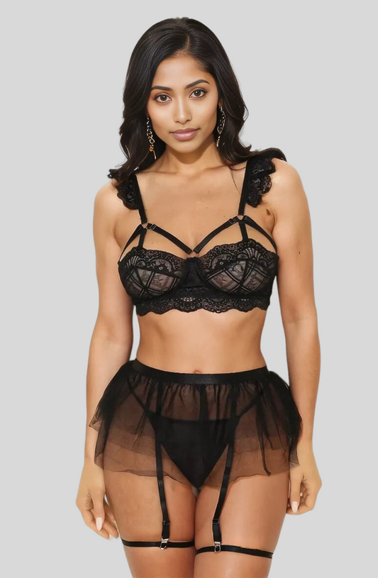 Dare to Bare Mini Skirt Lingerie Set
