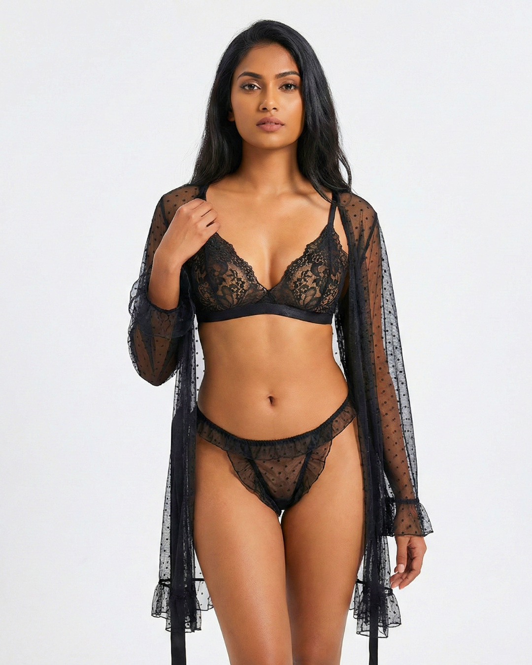 Dottie Desire Robe & Lace Set