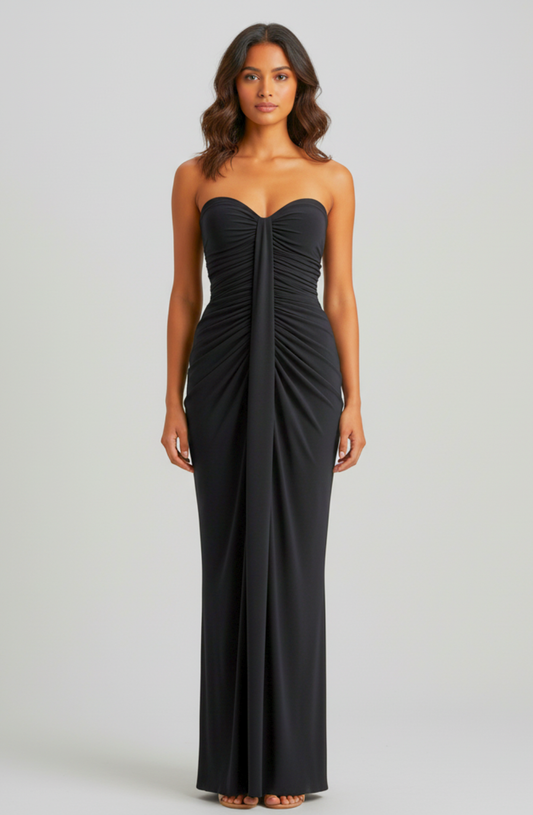 Eclipse Elegance Strapless Ruched Dress