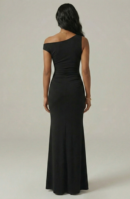 Eclipse One-Shoulder Ruched Dress