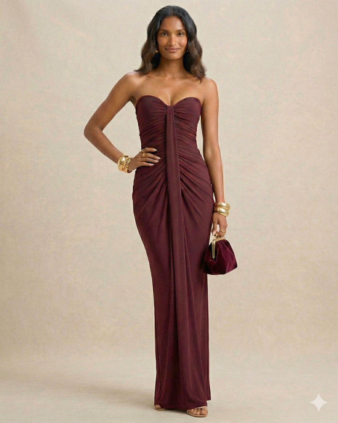 Eclipse Elegance Strapless Ruched Dress