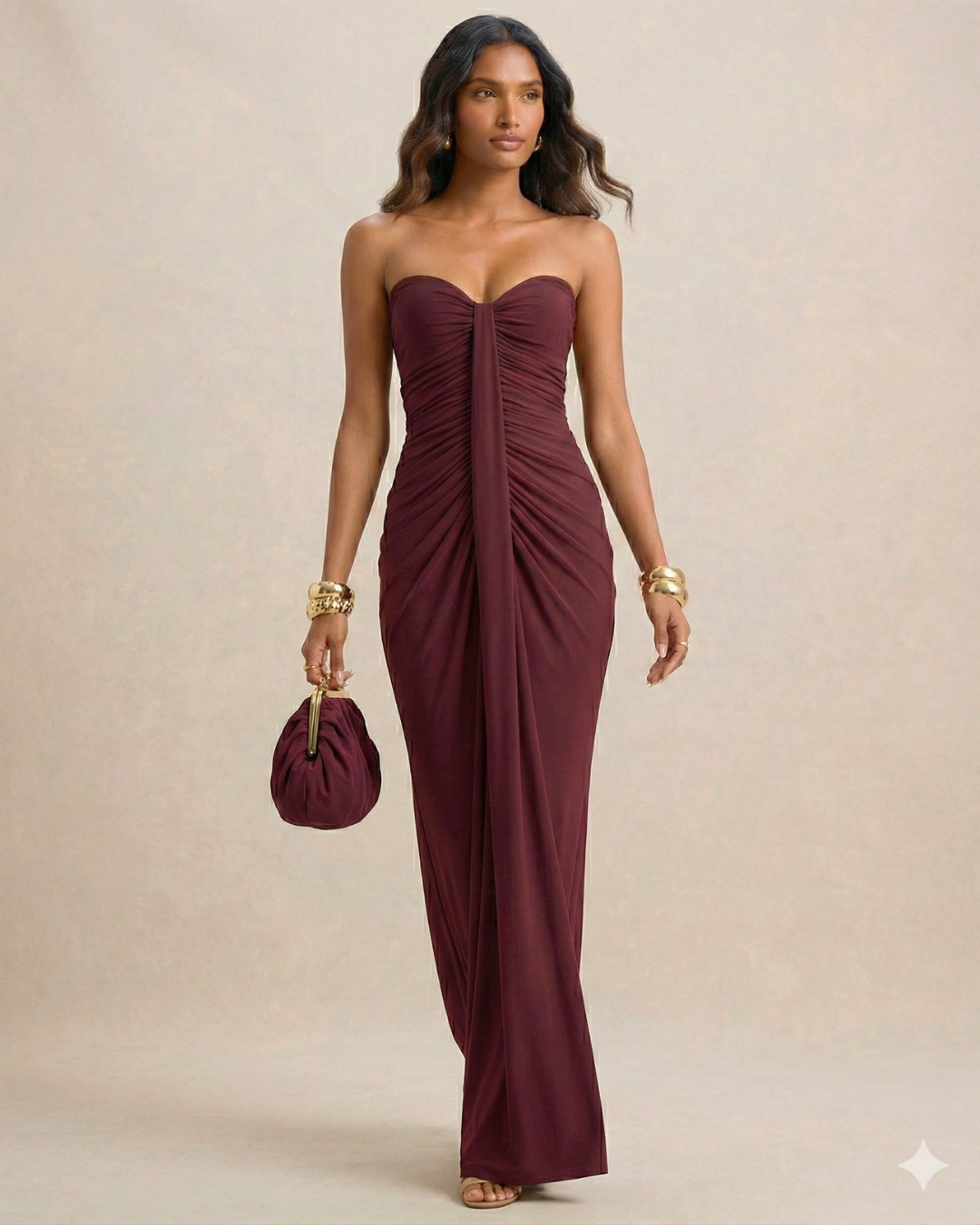 Eclipse Elegance Strapless Ruched Dress