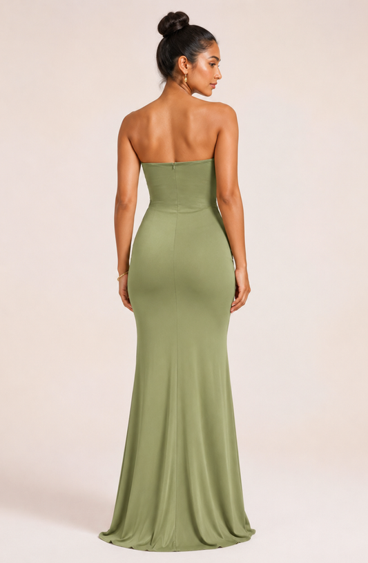 Eclipse Elegance Strapless Ruched Dress