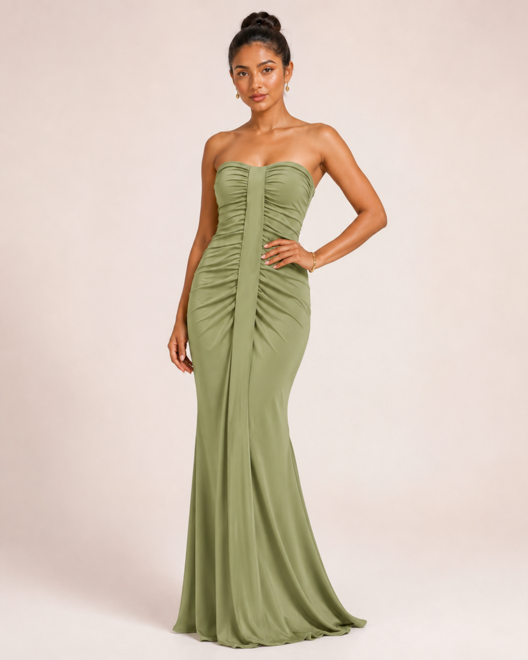 Eclipse Elegance Strapless Ruched Dress