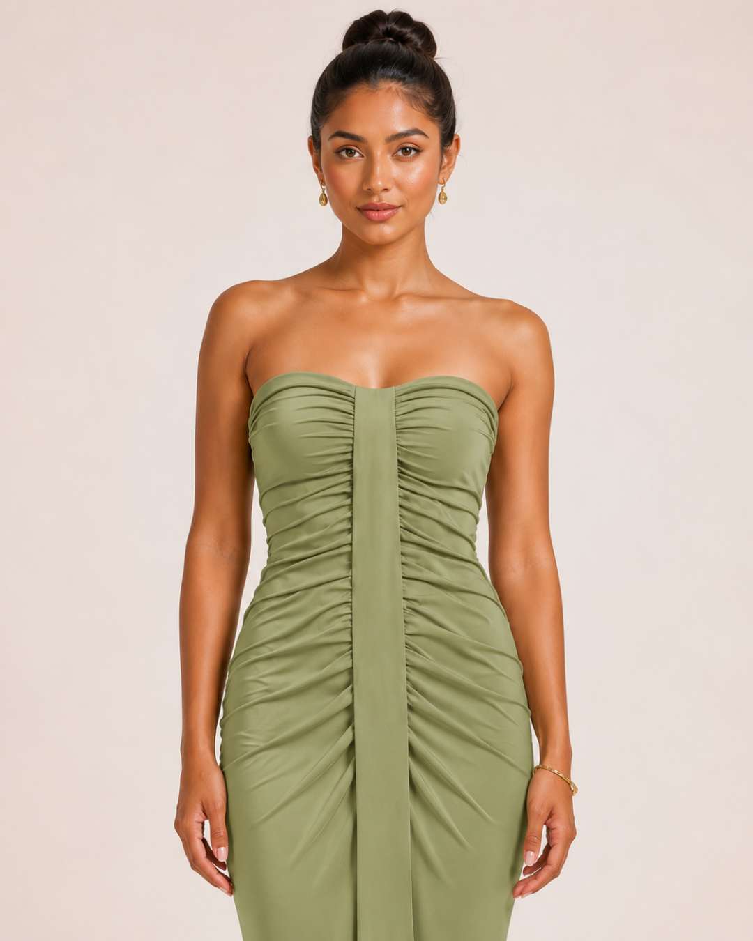 Eclipse Elegance Strapless Ruched Dress