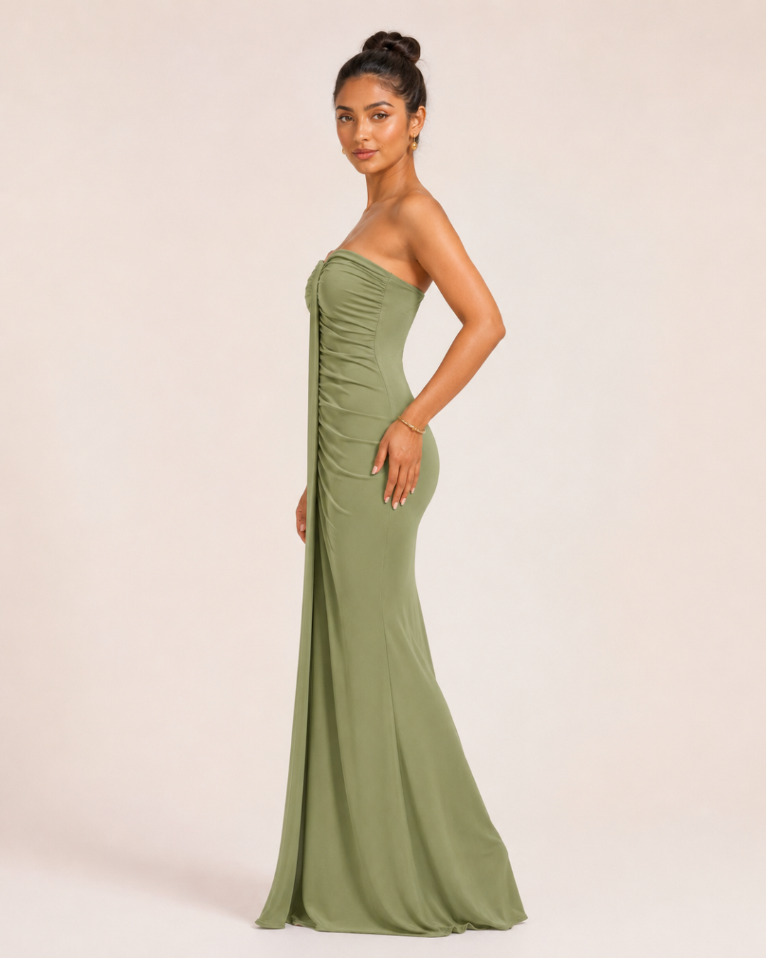 Eclipse Elegance Strapless Ruched Dress