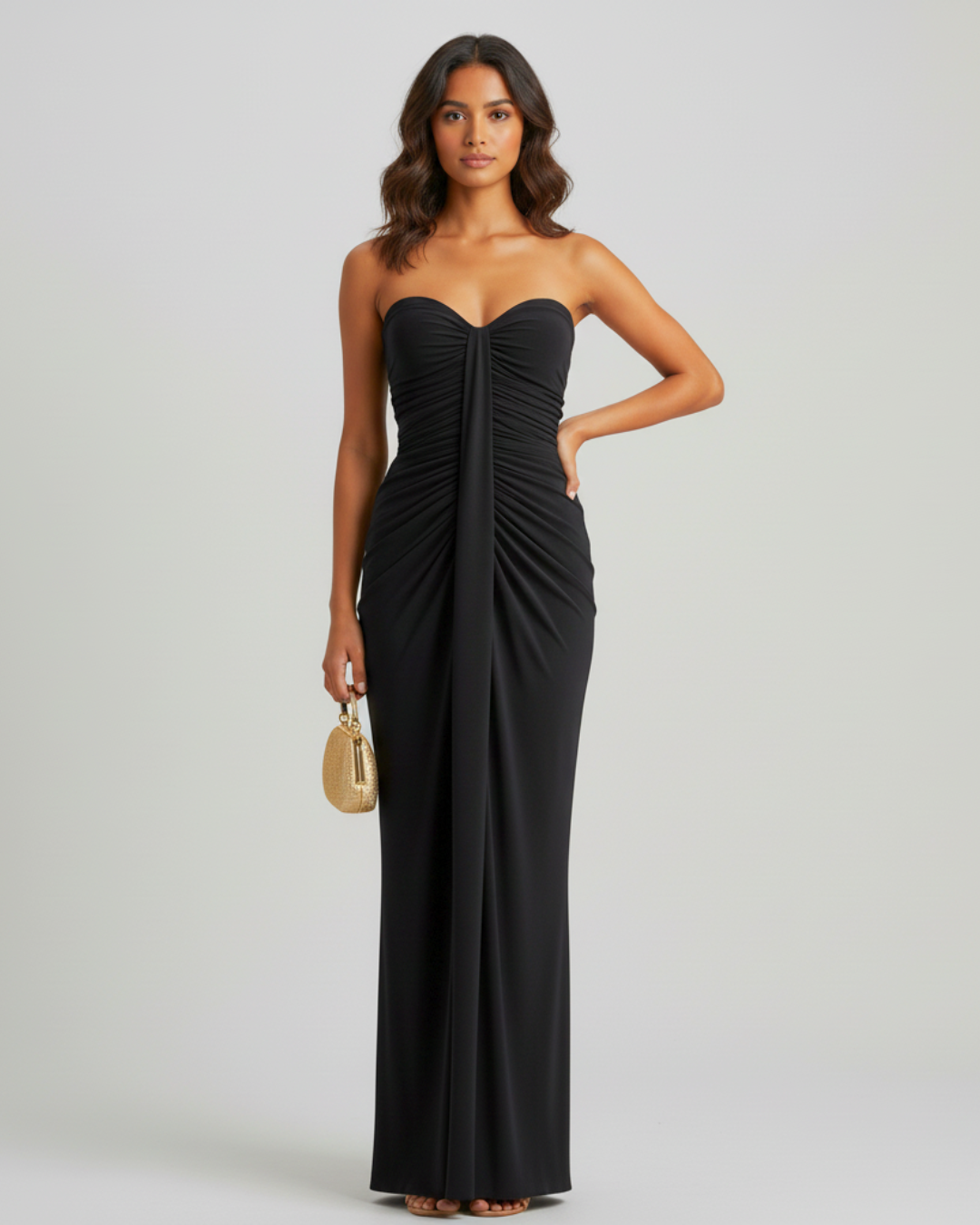 Eclipse Elegance Strapless Ruched Dress