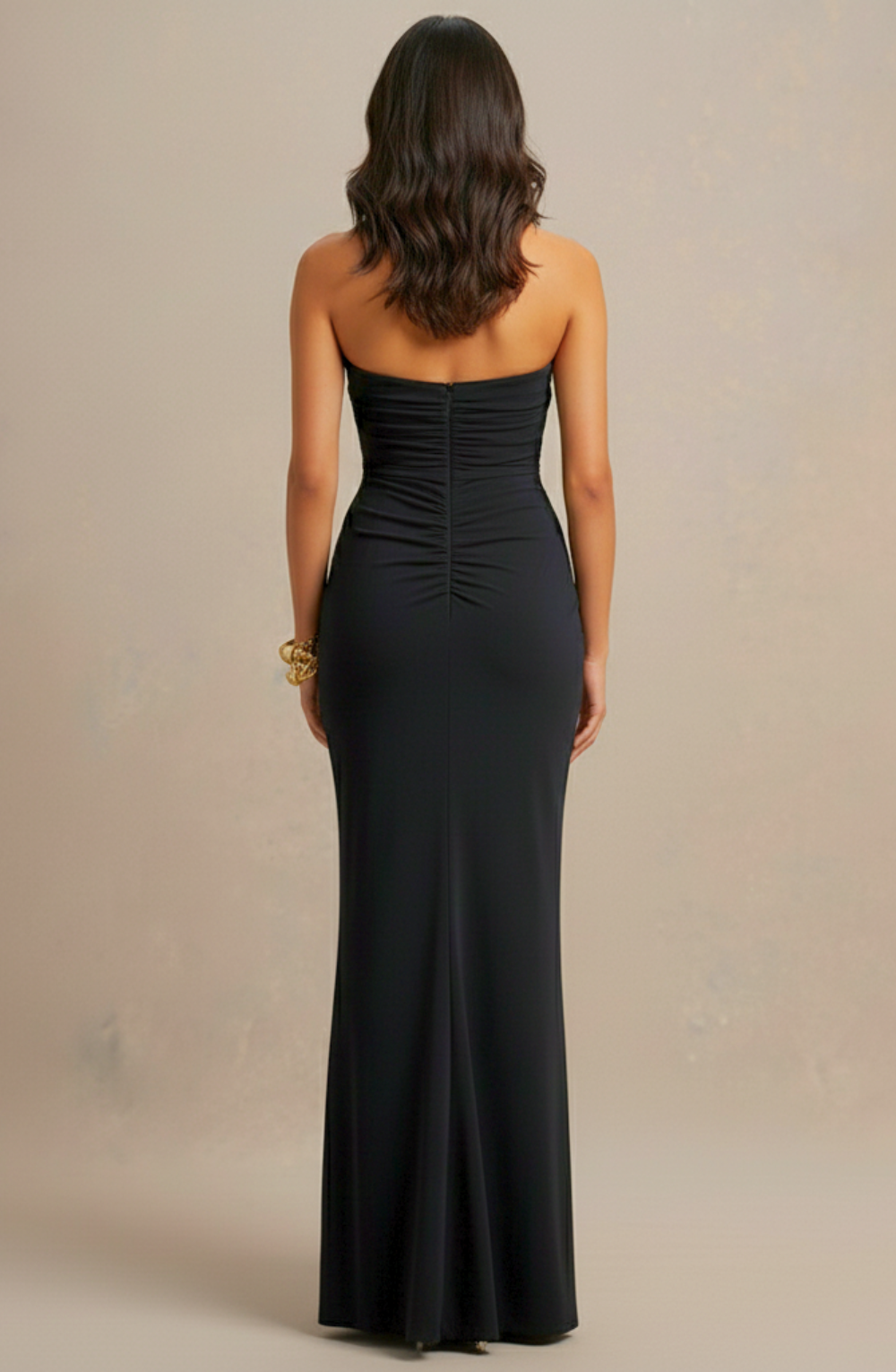 Eclipse Elegance Strapless Ruched Dress