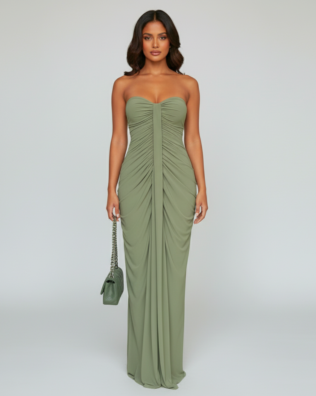 Eclipse Elegance Strapless Ruched Dress