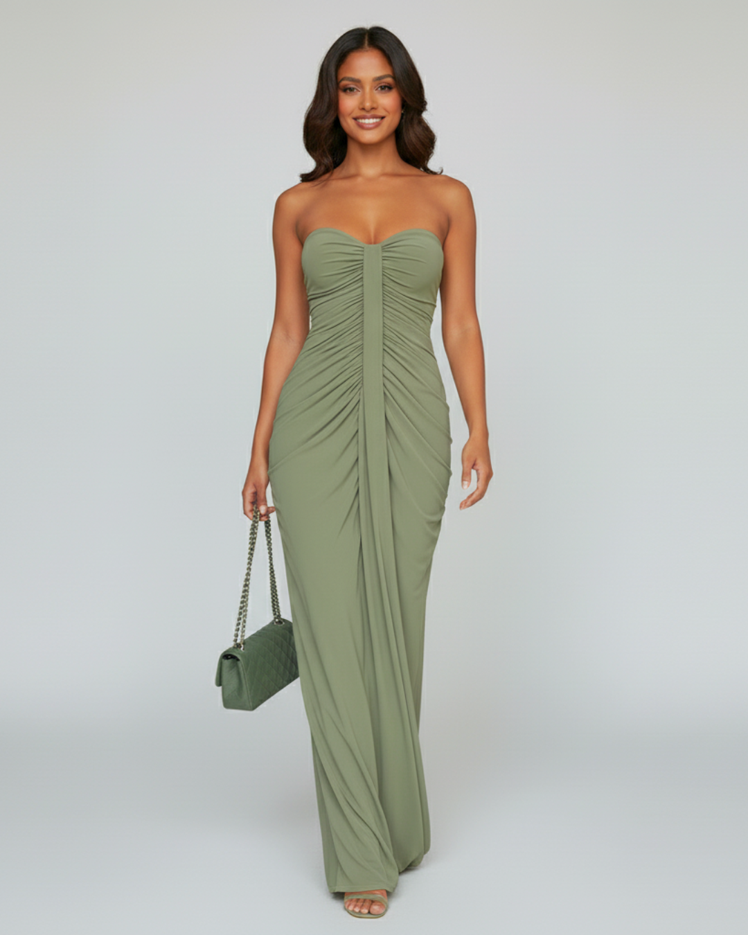 Eclipse Elegance Strapless Ruched Dress