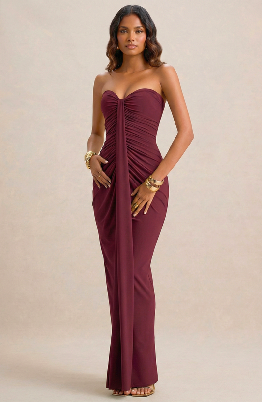 Eclipse Elegance Strapless Ruched Dress