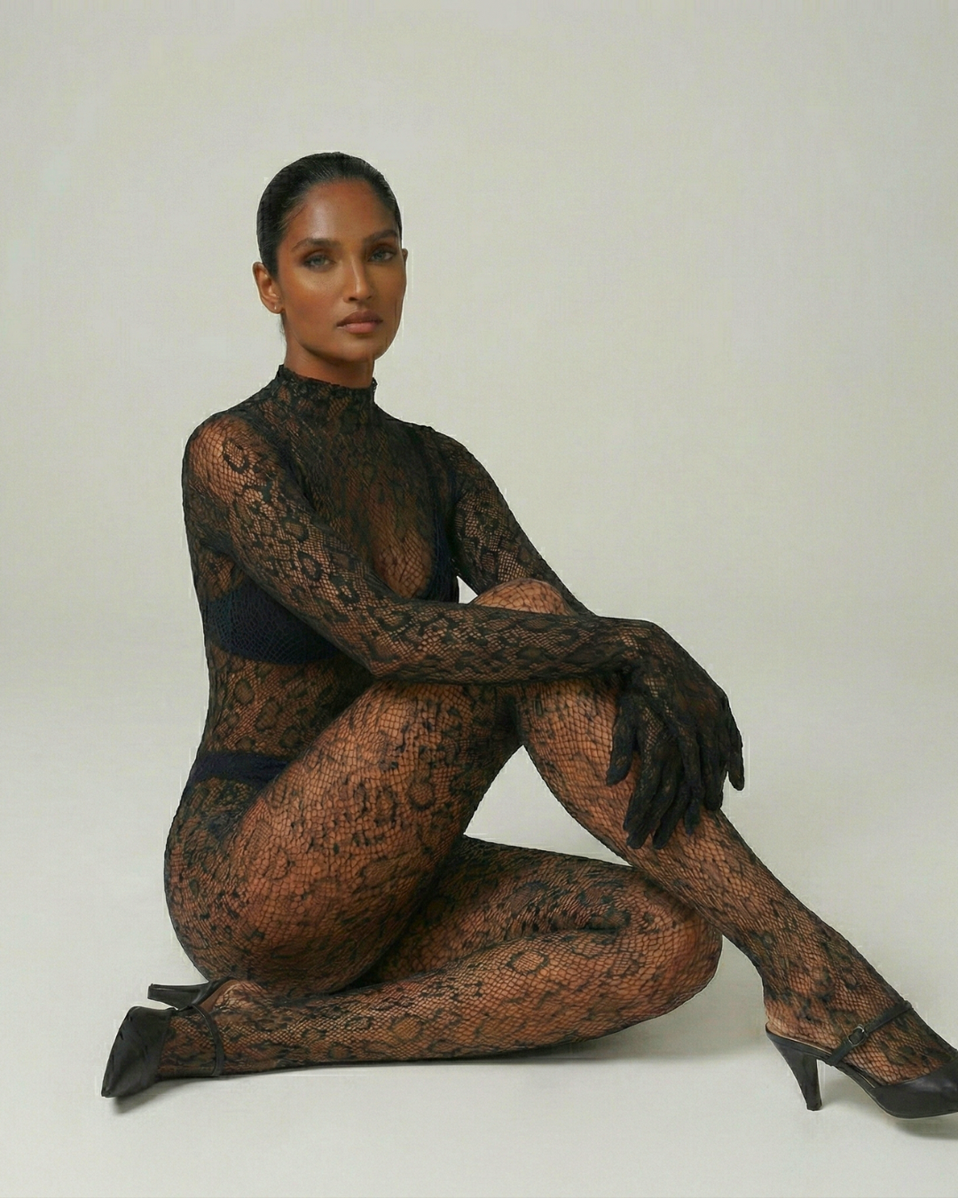 Eclipse Lace Second-Skin Bodystocking