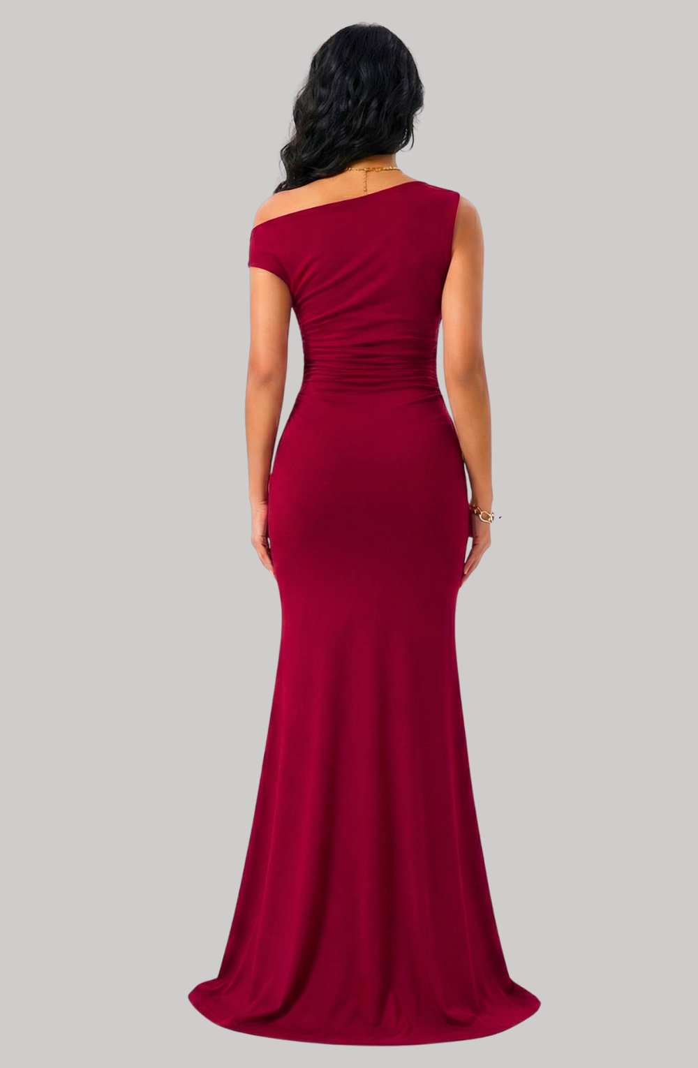 Eclipse One-Shoulder Ruched Dress