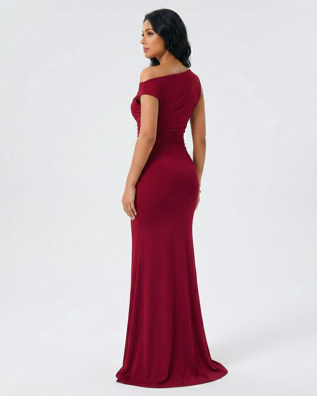 Eclipse One-Shoulder Ruched Dress