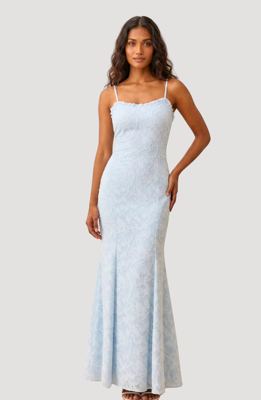 Elara Whisper Sculpted Maxi Dress