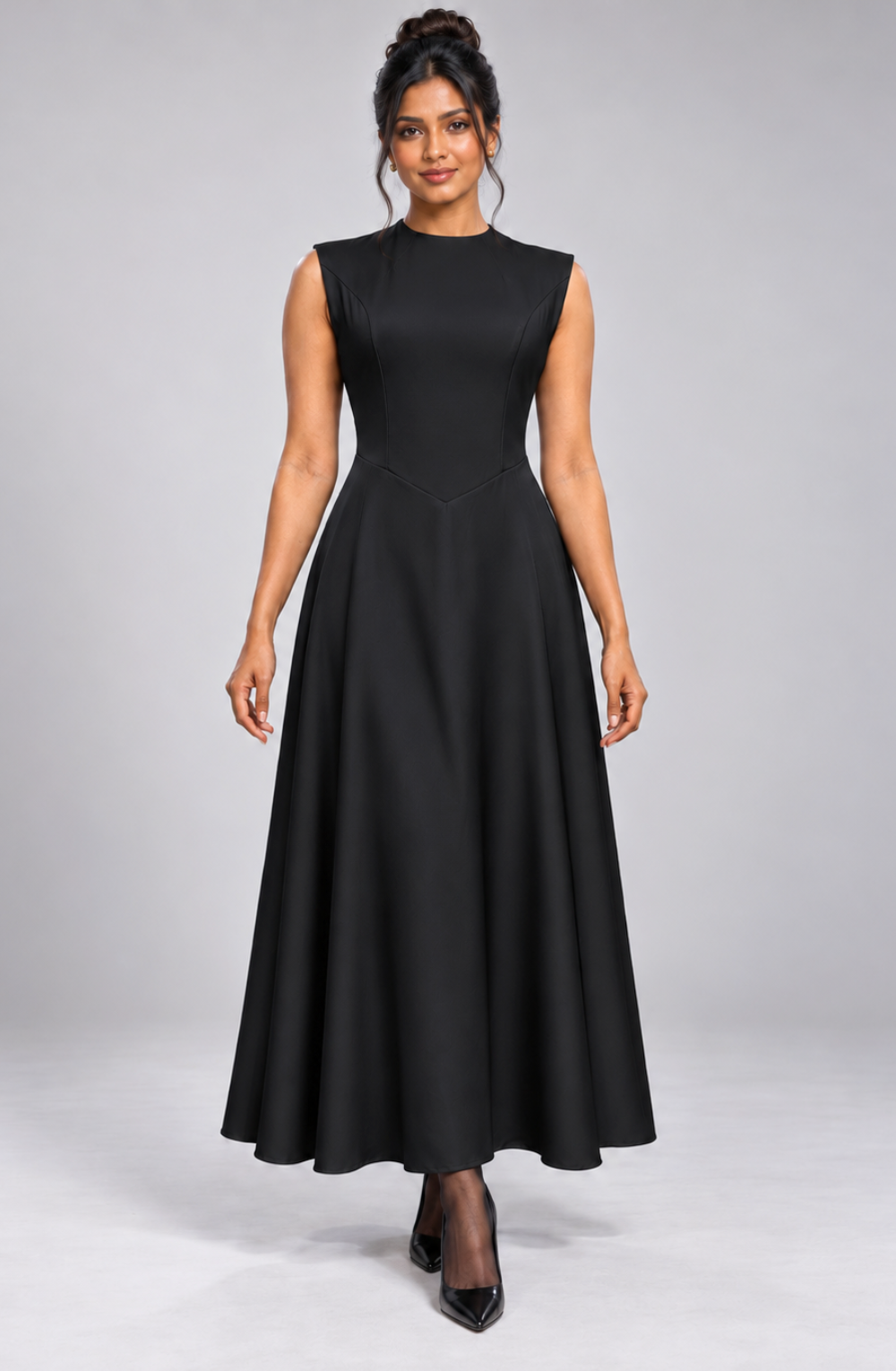 Eliane Basque Midi Dress