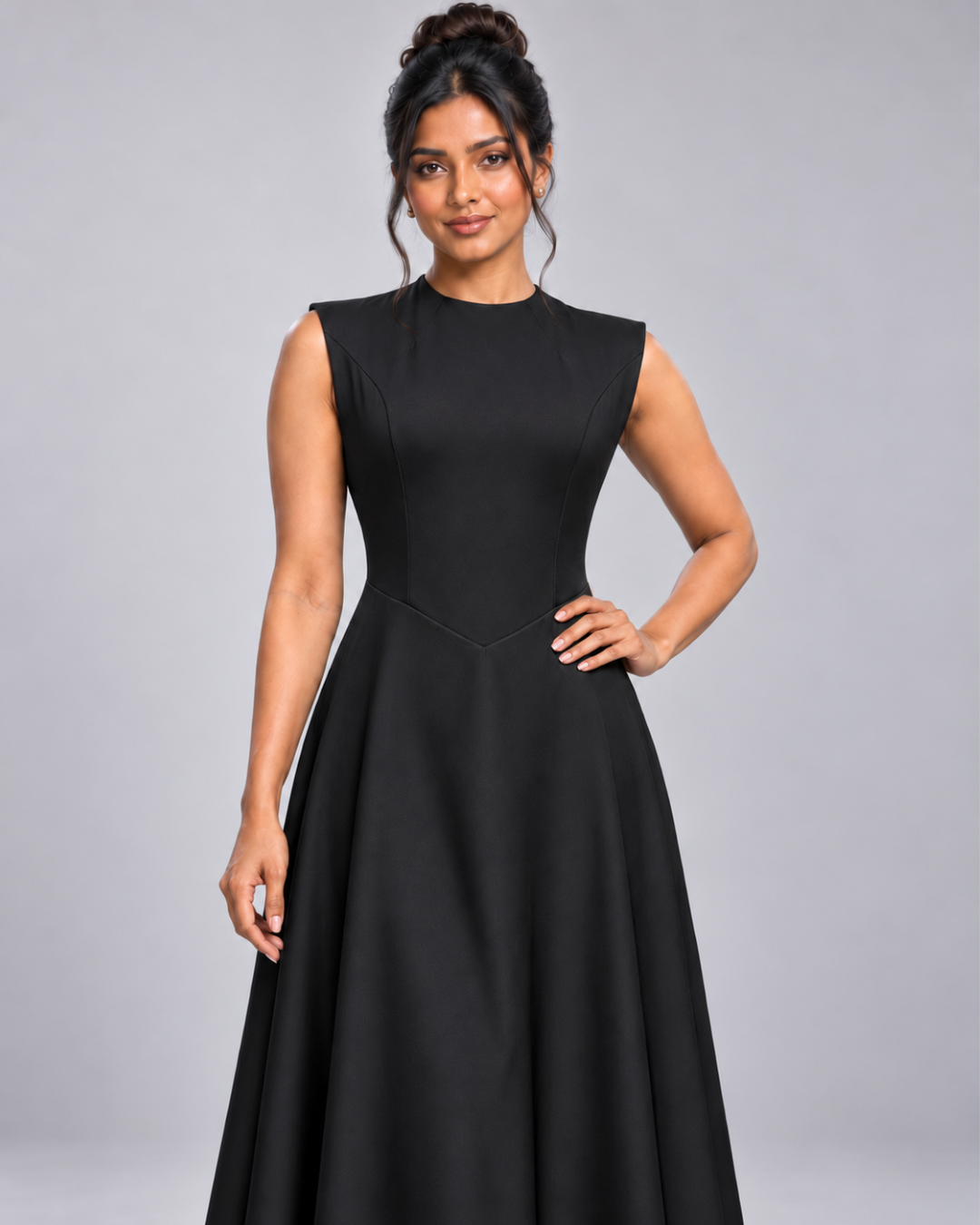 Eliane Basque Midi Dress