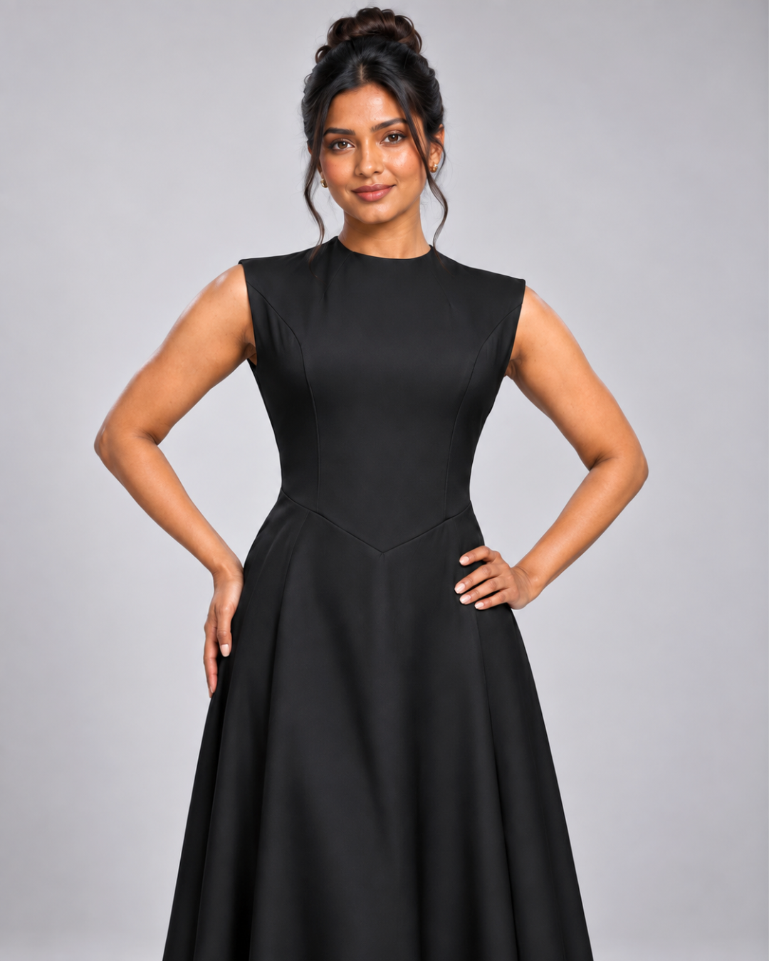 Eliane Basque Midi Dress